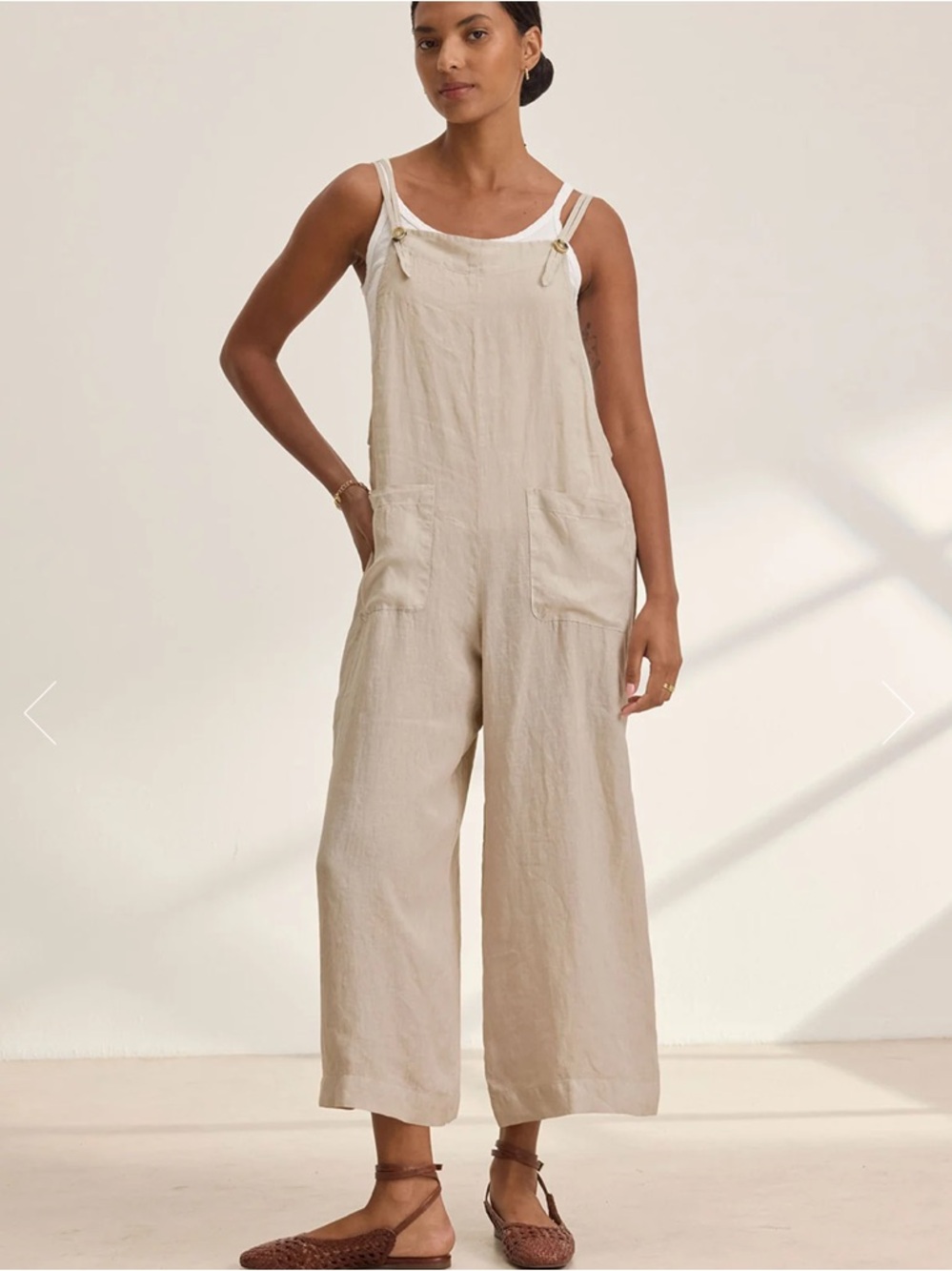 Velvet By Graham & Spencer Isabel Linen Wide Leg Jumpsuit
